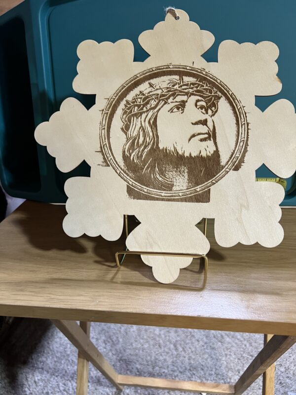 Christ from the Cross Snowflake door hanger