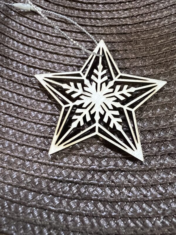 Snowflake within a Star Ornament