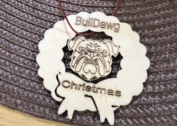 Lawrence County Bulldawgs Wreath  Ornament