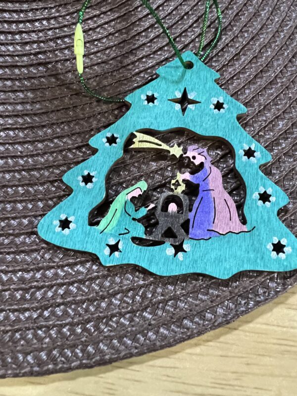 Nativity Christmas Tree Cutout Ornament - Image 2