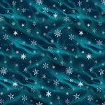 Dk. Aqua Snowflakes
