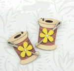 Thread Spool with Flower Stud