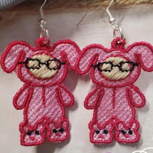 Ralphie Christmas Story Free Standing Lace Embroidery Earrings