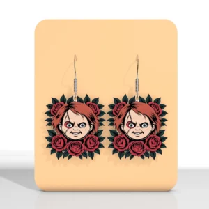 Chuckie with roses earrings