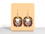 Pennywise with roses earrings
